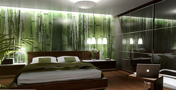 Beeldcitaat: http://besthomeideas.com.au/wp-content/uploads/2013/01/The-Bamboo-Wallpaper-for-a-Wild-Green-Bedroom.jpg